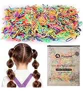 Flareann 2000pcs Multi-Color Elastic Hair Bands – Hair Ties, Rubber Hair Ties & Soft Hair Elastic...