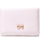 Sunwel Fashion Cute Wallets Girly Coquette Bow Small Wallet Pink Aesthetic with Card Slots ID Win...