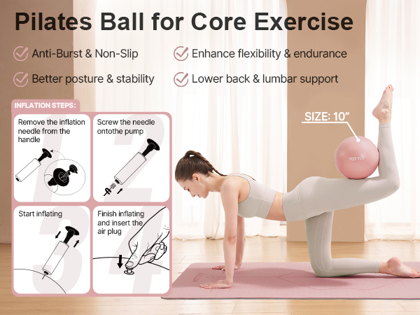 pilates ball for core exercise