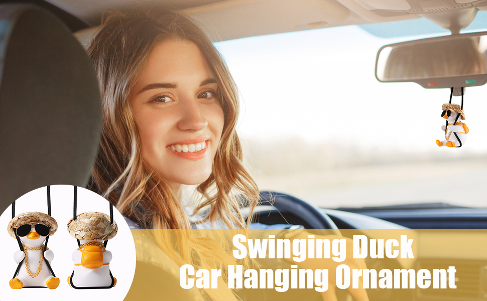 swinging duck car hanging ornament