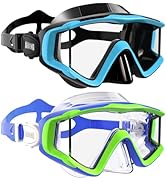 Aegend Diving Mask for Adult & Teen - Panoramic Anti-Fog Comfort Fit Goggles with Mesh Bag for Sn...