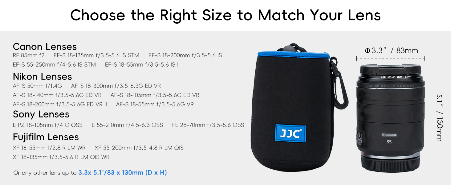 Lightweight Neoprene Lens Pouch
