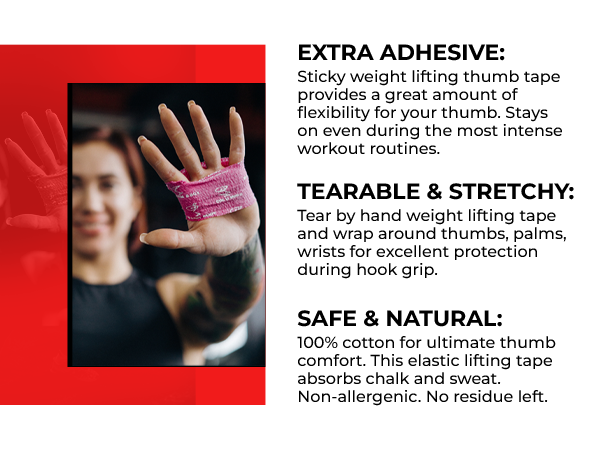 WBCM WARM BODY COLD MIND BEST TAPE FOR POWERLIFTING, Weightlifting, Cross Training, Fitness