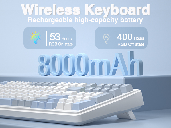wireless mechanical keyboard gaming keyboard silent keyboard quiet keyboard rechargeable