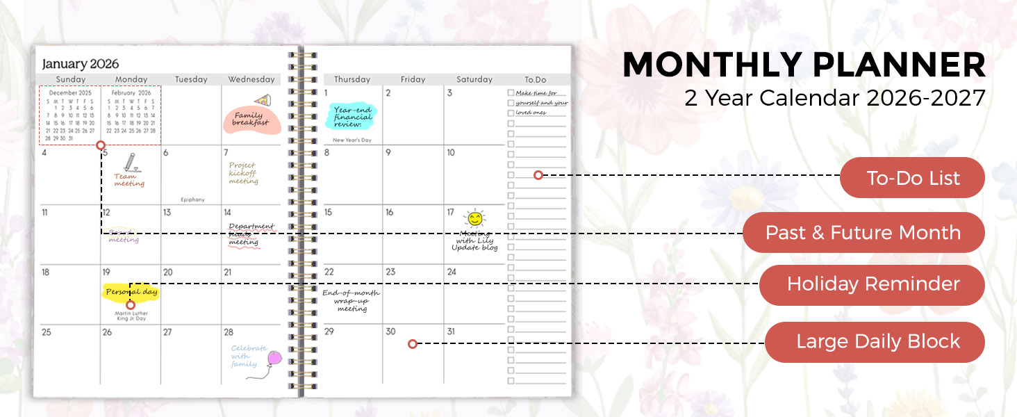 2026-2027 Monthly Planner
