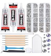 B7000 Clear Glue Bedazzler Kit with Rhinestones, 4013PCS Rhinestone Gems 3 PCS 25 ML B-7000 Adhes...