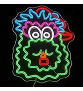Retro Baseball Theme LED Neon Sign – 40x30cm Novelty Monster Mascot Wall Art – USB Powered Decor ...
