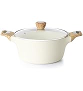 SENSARTE Ceramic Nonstick Stock Pot with Lid, 2.6/4.5/6.6/8.5/11 QT Soup Pot Casserole Pot, Non-t...