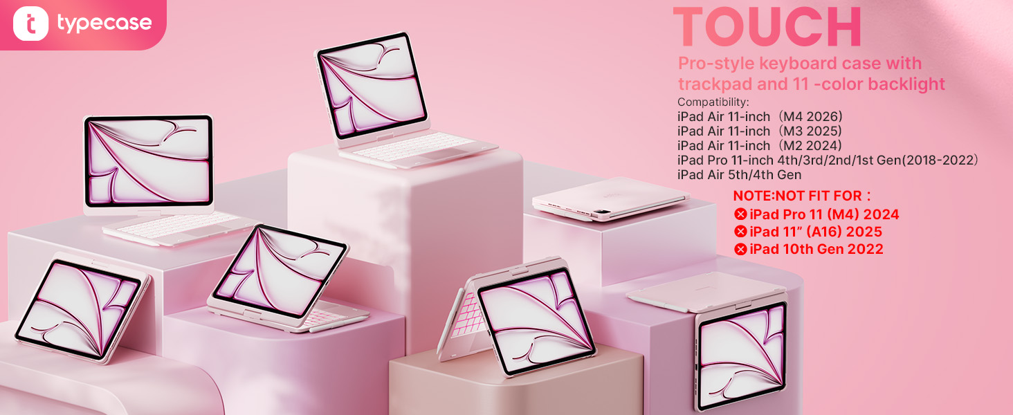 Touch Keyboard Case for iPad Air 11