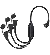 18 Inch 3 Outlet Power Splitter Extension Cord - 1.5FT 1 to 3 Splitter Outlet Right Angled Flat P...