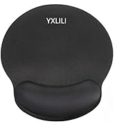 YXLILI Ergonomic Mouse Pad with Wrist Support, Gaming Mouse Mat with Gel Wrist Rest, Easy Typing ...