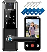 WiFi Video Smart Keypad Door Lock with Camera and Doorbell, Keyless Entry | Electronic Digital Lo...