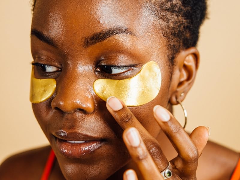 grace and stella eye masks, eye gel pads, gold under eye patches for dark circles and puffiness