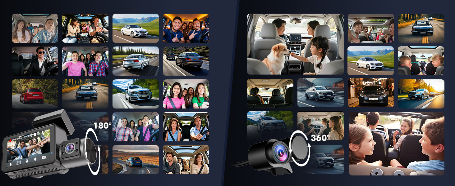 4k dash cam front and rear