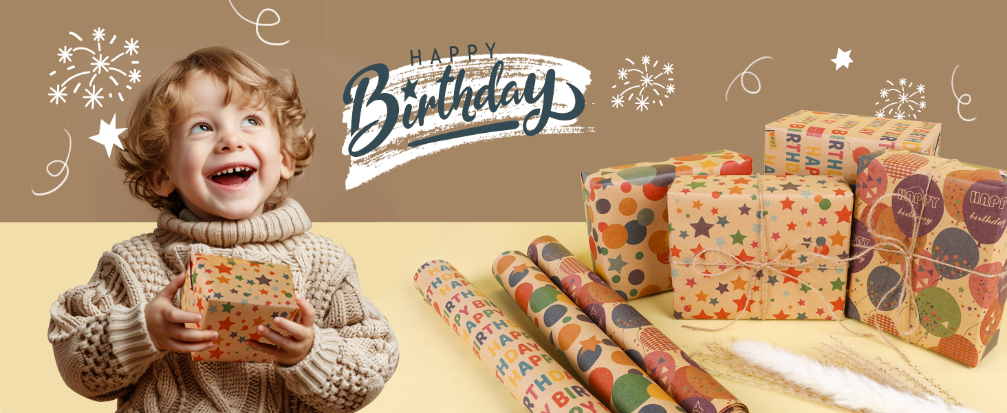 Birthday wrapping paper
