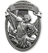 YukaBa St Michael Medal for Car,Saint Michael Visor Clip-St Michael The Archangel Automotive Viso...