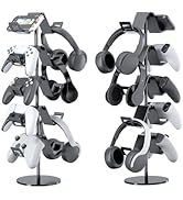 Qpfctwil Controller Stand,5 Tier Controller Headphone Holder for Universal Headsets and Controlle...