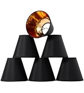 TWINKLEMON 8PCS Mini Chandelier Lamp Shades 3" x 6" x 5" Small Lamp Shades Clip on Bulb Chandelie...