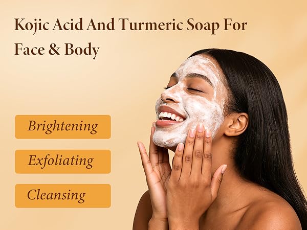 turmeric kojic acid soap for face & body