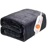 Gintao Electric Heated Blanket Throw,Double Flannel Electric Throw with 3 Heating Levels,ETL&FCC ...