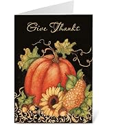 Current Pumpkin Harvest Scripture Thanksgiving Greeting Cards Set - Susan Winget Religious Holida...