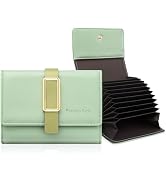 Pomelo Best Credit Card Holder RFID Wallet for Women, Small Leather Zipper Card Case with With 11...