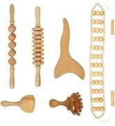 Liitrton Manual Wooden Fascia Massage Roller Trigger Points for Release Cellulite Sore Muscle Bla...