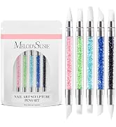 MelodySusie 5 Pcs Nail Art Sculpture Pen Acrylic Dual Tipped Brushes for Resin Nail Art Tools for...