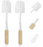 Bottle Cleaning Brush with Nipple and Straw Cleaner Brushes Set, 3-in-1 Multifunctional Cup Clean...