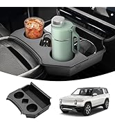 Karltys 2 in 1 Center Console Organizer Dining Tray with Cup Holder for Rivian R1S R1T Accessorie...