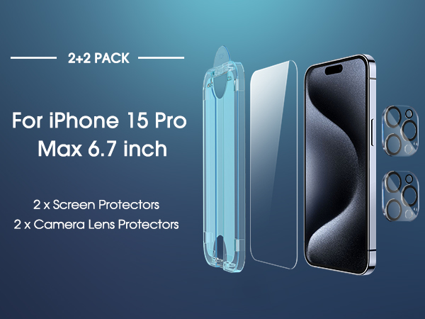 amFilm OneTouch iPhone 15 pro max 6.1" screen protector