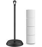 KASUNTO Toilet Paper Holder with Rustproof, Metal Free Standing Toilet Paper Stand Storage for Ba...