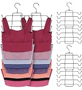 ZEDODIER Tank Tops Hangers,Bra Hanger 4 Pack Metal Space Saving Hanger Bra Tank Top Holder Closet...