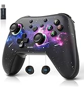 AceGamer 2.4G Wireless Bluetooth Controller for PC/Steam/Switch with Linear Motors, Hall Joystick...