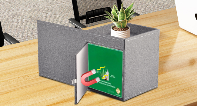 Square Tissue Box Cover with Storage Tray