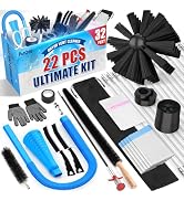 PetOde Dryer Vent Cleaner Kit 22-Piece All-Round Dryer Vent Cleaning Kit Lint Remover with 32 Fee...