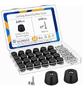 Kernmax 48Pcs Rubber Feet for Cutting Board with 304 Stainless Screws, Cutting Board Feet Non Sli...