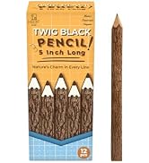 BSIRI Wooden Pencils Rustic Bark Twig Natural Wood Pencil 12 Pack 5 Inch for Kids Classroom Woodl...