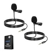 NEEWER 2 Pack Lavalier Lapel Microphone for DJI Wireless Mic Transmitters, Compatible with Rode W...