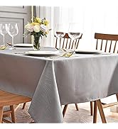 maxmill Jacquard Table Cloth Swirl Pattern Spillproof Wrinkle Resistant Heavy Weight Soft Tablecl...