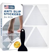 Anti Slip Shower Stickers 24 PCS, Invisible Non-Slip Shower Strips for Adults, Premium Adhesive B...