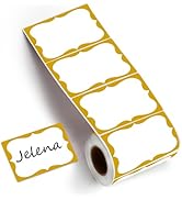 200 Pcs Gold Name Tag Stickers, 2"x 3" Blank Nametags Sticker, Sticky Adhesive Name Tags Sticker ...