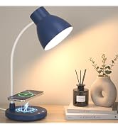 Vicsoon Desk Lamp for Home Office - LED Desk Lamp with Wireless Charger, 3 Color Modes Dimmable E...