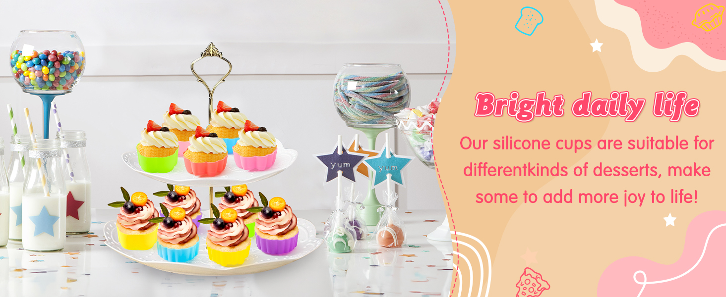 Nonstick Muffin Baking Mould for Desserts Donuts Puddings Supply Party