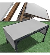 Amgo 8' W x 12' L Grey Pergola Sun Shade Canopy Replacement Cover, Commercial Grade 260 GSM Cloth...