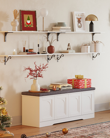 multi-functional shoe bench organizer for living room