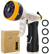 AUTOMAN Garden Nozzle Sprayer, High Pressure Spray Nozzle, 100% Metal 7 Patterns Watering Nozzle,...