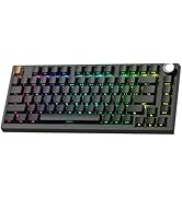 COSTOM WK75 75% Wireless Gaming Mechanical Keyboard,BT5.0/2.4GHz/USB-C, Hot Swappable Pre-lubed C...