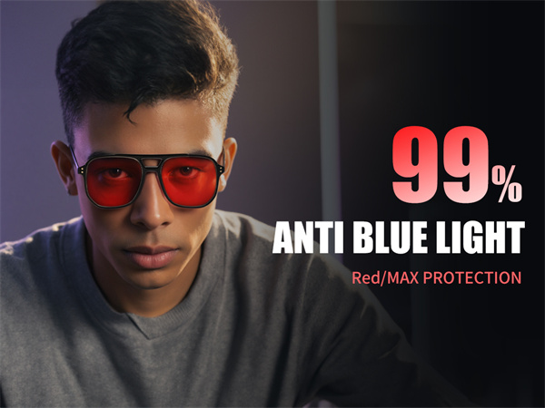 FEISEDY Sleep Blue Light Blocking Glasses for for Woman Men 99.9% Anti Blue Light Computer G2835