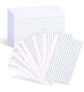 Koogel White Index Cards,3" x 5",272PCS Ruled Index Cards,Lined Index Cards,Index Cards,Flash Car...
